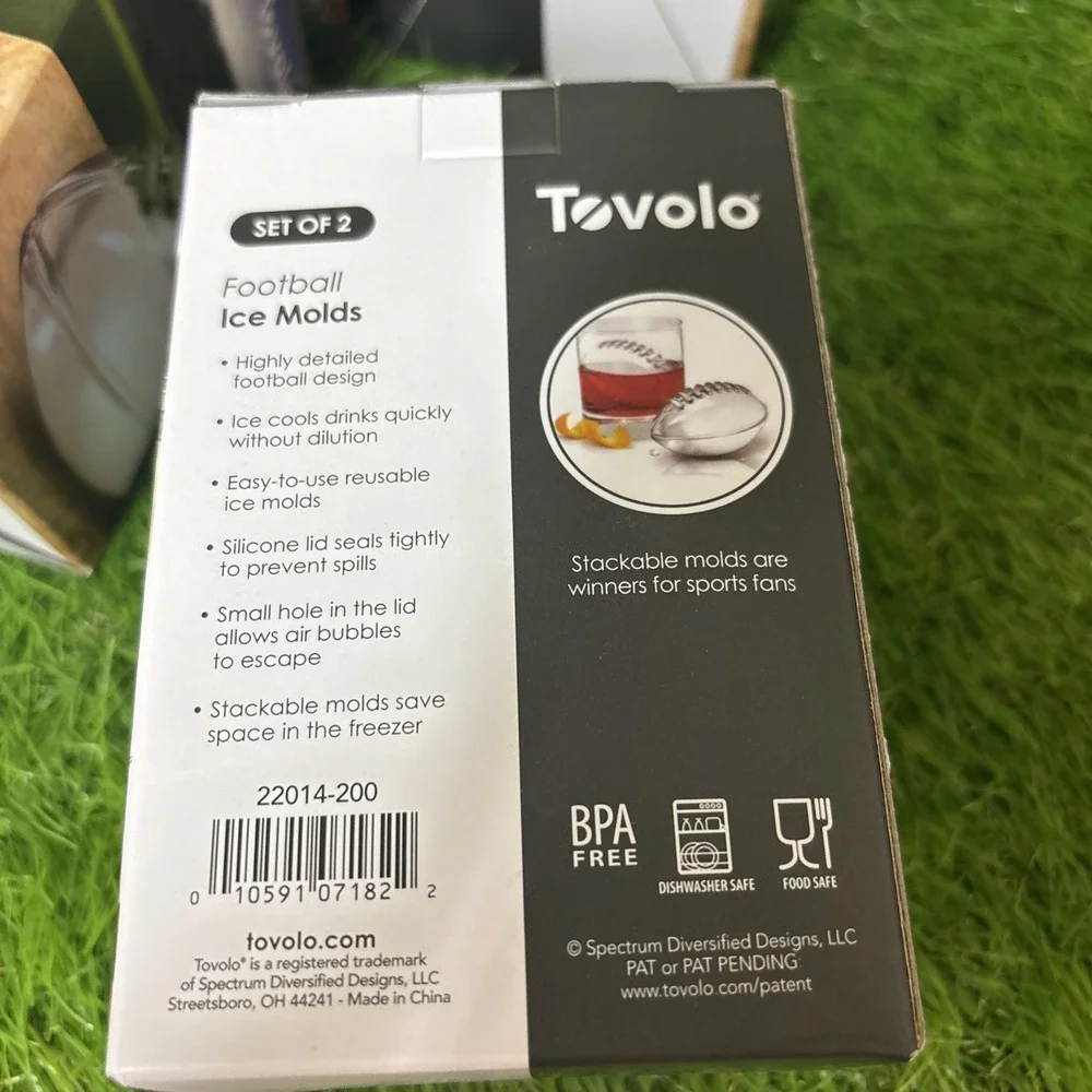 Tovolo Football‎ Ice Molds Lot Of 4 Each Has 2 Molds (8 Total) NEW Whiskey Ice